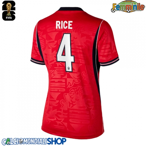Maglie da calcio Inghilterra Declan Rice #4 Seconda Maglia Femminile Mondiali 2026  Manica Corta